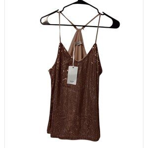 grace karin Brown sequin tank top